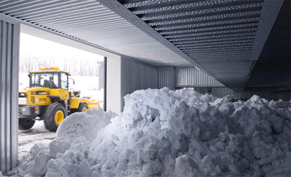 Snow room at Okudaisen Bunanomori Water Plant of Suntory Products Ltd.